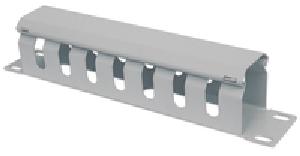 Intellinet Kabelmanagement für 10"-Schränke - 1 HE - mit Blende - grau - Kabelmanagementtafel - Grau - Stahl - 1U - 25,4 cm (10 Zoll) - 254,4 mm